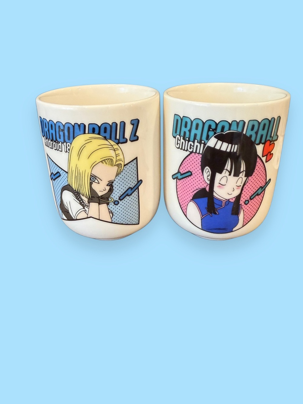 Dragon Ball Z Anime Ceramic Mug Cup Set Android 18 & Chi-Chi Kawaii Collectible